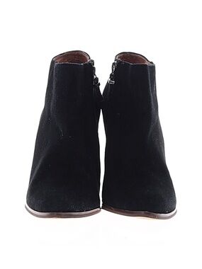 Halogen Black Suede Women's Ankle Boots - Classic Side-Zip Chelsea